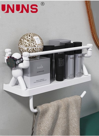 Buy Wall Mounted Floating Shelves,Humanoid Hanging Shelves With Towel Rack,Wall Mounts Storage Rack in UAE