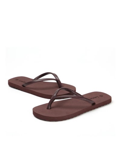 Buy Men/Women New Clip On Flip-flops Casual Beach Slippers Brown in UAE