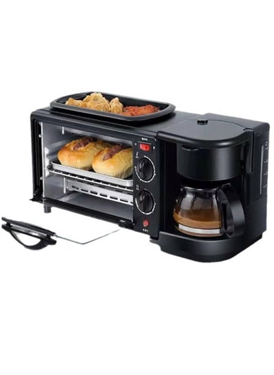 Buy 3 in 1 Multifunction Breakfast Set Oven Fryer Coffee Maker 1.5 L in Saudi Arabia