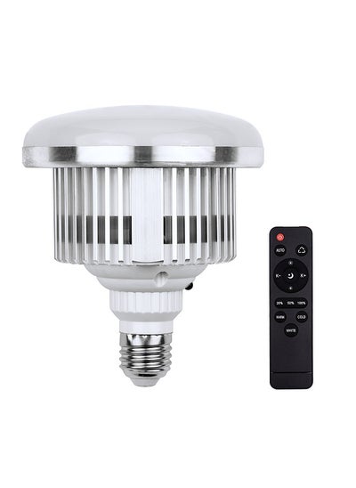 اشتري 85W LED Light Bulb 3000K-6500K Photography Lamp Bulb Energy-saving Adjustable Brightness E27 Mount with Remote Control for Photography Studio Home Warehouse Office Hotel في السعودية