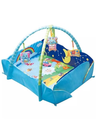 Buy Newborn Infant Play Gym Soft Carpet Playmat With Hanging Dolls in Saudi Arabia