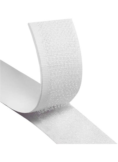 اشتري Hook and Loop Tape Velcro Adhesive Strip Self Sticky Back Fastening Heavy Duty Reusable Double Sided 6M * 2CM في الامارات