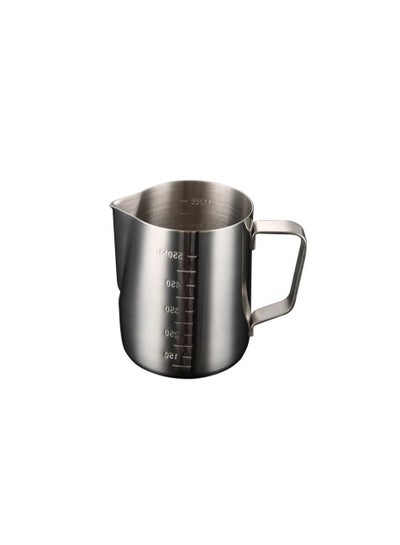 Buy Silver color stainless steel milk frother jug 900ml in Egypt