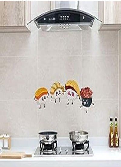 اشتري Transparent Cartoon Kitchen Stove Oil Proof Stickers High Temperature Household Fume Sticker Waterproof Wall Stickers-es في مصر