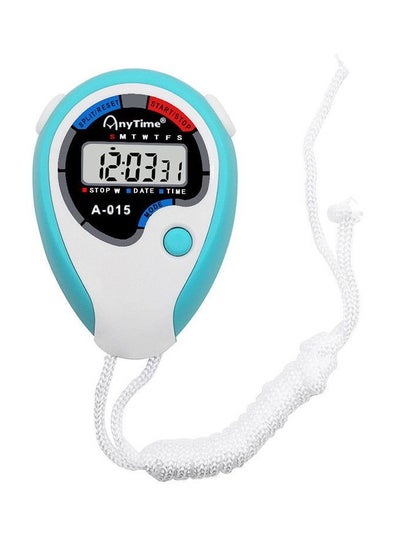 اشتري A-015 Stopwatch Handheld Electronic Digital LCD With Date Time And Alarm, Light Blue في مصر