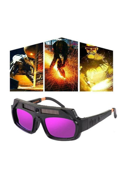 اشتري Welding Goggles Mask, Auto Darkening Glasses, Resist Ultraviolet Eyes Ray Helmet, Made of PC Materials, Suitable for Electric Welding, Gas Welding, Steel Welding, Cutting, Welding في الامارات