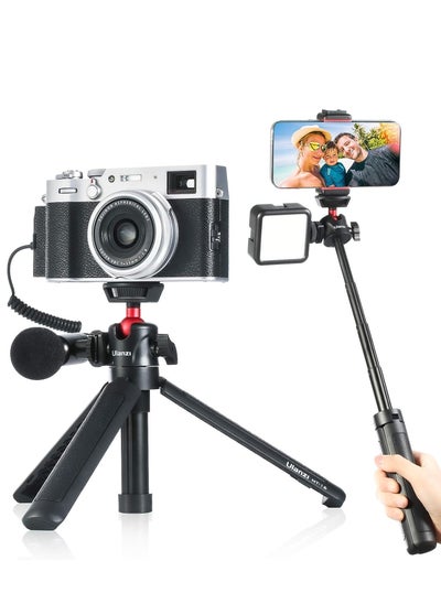 Buy Ulanzi MT 16 Camera Tripod Stand Holder Mini Tabletop Tripod Selfie Stick With Cold Shoe Travel Tripod For IPhone 12 Canon G7X Mark III Sony ZV1 RX100 VII A6600 Vlogging Filmmaking Live Streaming in UAE