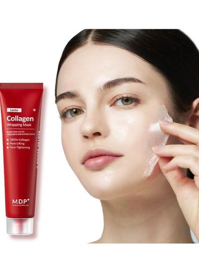 Buy MDP+ RED LACTO COLLAGEN WRAPPING MASK, Glowy Skin, Skin Elasticity, Pore Lifting 70 ml in UAE