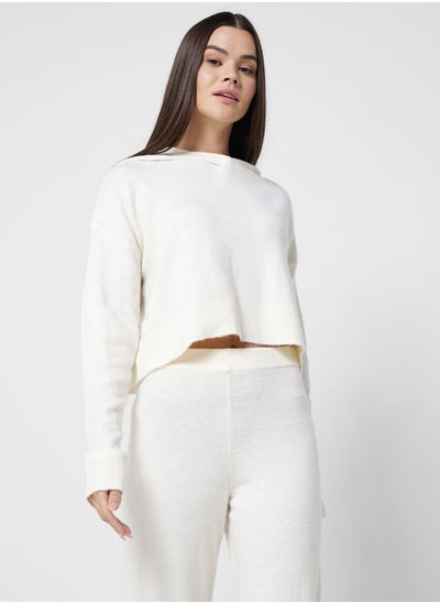 اشتري Knitted Crop Hoodie في السعودية