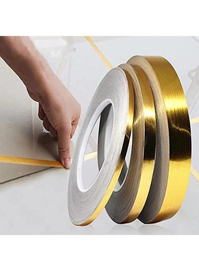 اشتري 50m 2cm Strong Adhesive Home Decor Living Room Kitchen Gold في مصر