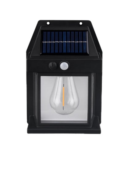 Buy Solar Outdoor Light Solar Motion Sensor Security Lights With 3 Lighting Modes Wireless Solar Wall Lights Waterproof Solar Powered Bulb Lights For Garden Home And Garage Use Black in UAE