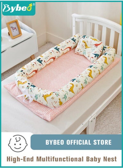 Buy Portable Baby Lounger, Babies Nest for Newborn Sleeping, Mattress for Crib and Bassinet, with Infant Pillow, Can Be Used for Bedroom, Travel, Camping, Gifts for Newborns, Infants, Kids in UAE