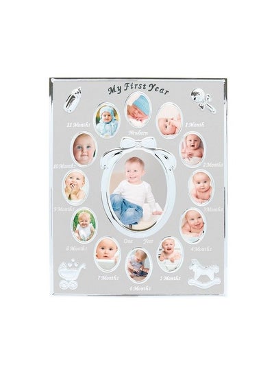Buy Baby First Year Picture Frame First Year By Month Newborn Baby Registry Silver (96002) in UAE
