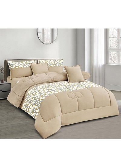 Buy Queen Comforter Set - 6 Pieces Bed in A Bag Queen Comforters Queen Size,Complete Bedding Sets with Comforter, Flat Sheet, Fitted Sheet and Pillowcases Shams(TYH-002) in Saudi Arabia