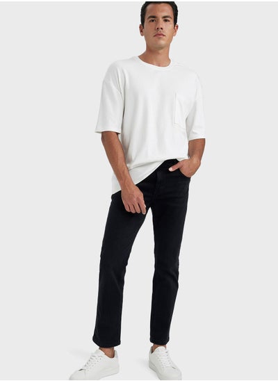 Buy Mid Wash Slim Fit Jeans in Saudi Arabia