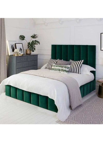 Buy Button Tufted Bed Green 120Cm in Egypt