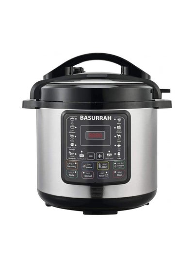 Buy 8 liter electric pressure cooker black/silver in Saudi Arabia