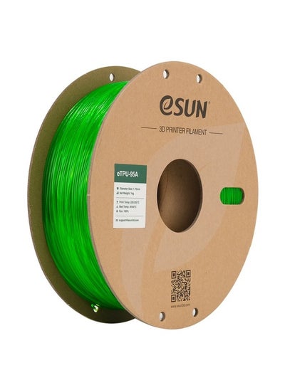 Buy eSUN eTPU- 95A Flexible 3D Print Filament, Transparent Green,1 kg in UAE