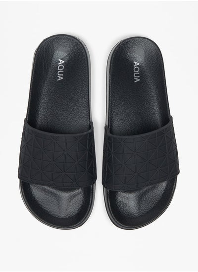 Buy Women's Textured Slip-On Slides in Saudi Arabia