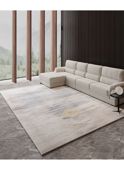 Buy Nordic Light Luxury Living Room Carpet with Plastic bottom crystal velvet 160 X 230cm in UAE