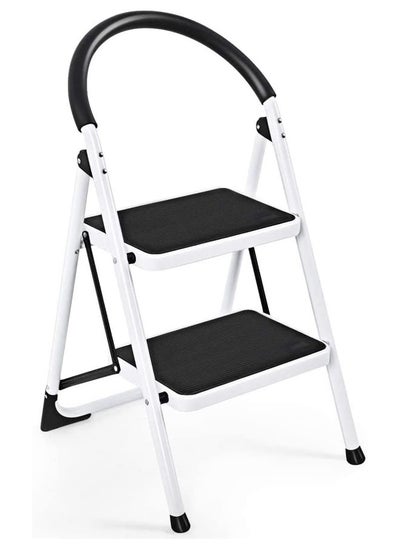 Buy Multi-use white two-step metal ladder in Saudi Arabia