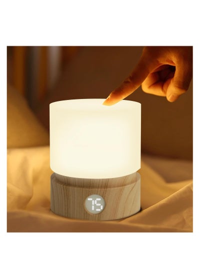 Buy Small Bedside Lamp Portable Dimmable Night Light with Timer 3000k Warm White Light Lamps for Nightstand Bedroom Living Room Table Lamp for Kids and Adult in Saudi Arabia