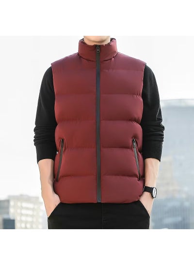 اشتري Slim Lightweight Mens Vest Autumn Winter 2022 New Sleeveless JacketRed Red في الامارات