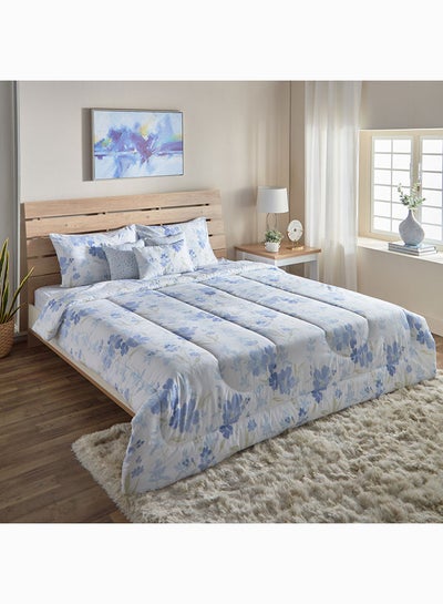 Buy Valencia Suvi 7-Piece Printed Cotton King BIAB Comforter Set 240 x 220 cm in UAE