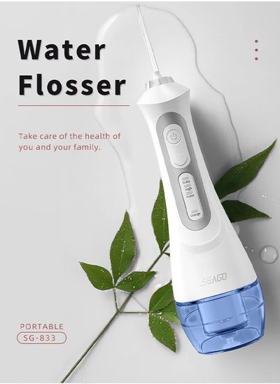 Buy SEAGO Portable Dental Water Flosser IPX7 USB Rechargeable in Saudi Arabia