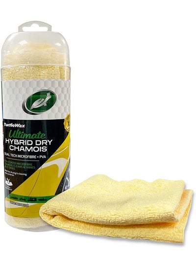 Buy Turtle Wax Ultimate Hybrid Dry Chamois Dual Tech Microfiber Cloth for Car/Home/Office… in UAE