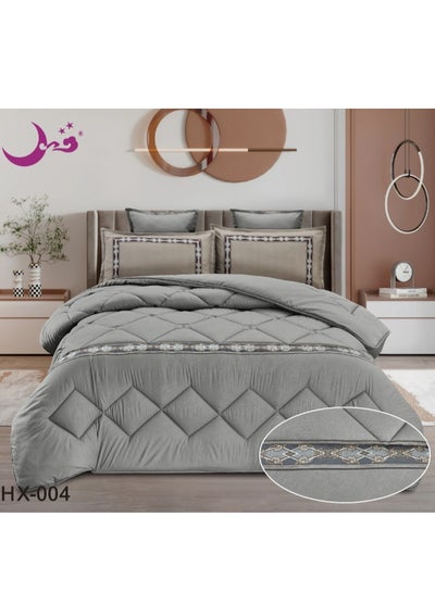 Buy Two Person Summer Bed Sheet 6 Pieces Medium Microfiber Filling 230 x 250 Cm in Saudi Arabia