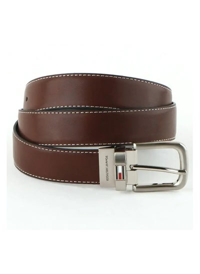 Buy Tommy Hilfiger leather brown belt with box for men in Egypt