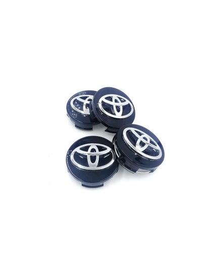 Buy 4pcs Wheel Center Cap Set Premium Parts Accessories for Toyota Black 62mm in UAE