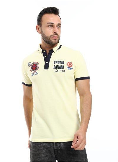 Buy Embroidered Pique Polo Shirt With Classic Collar And Buttons in Egypt