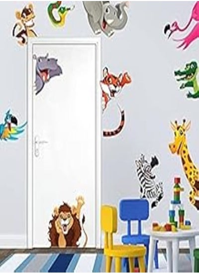 اشتري Kid's Animals of The Savannah in Madness Decorative Sticker (100x70cm) في مصر