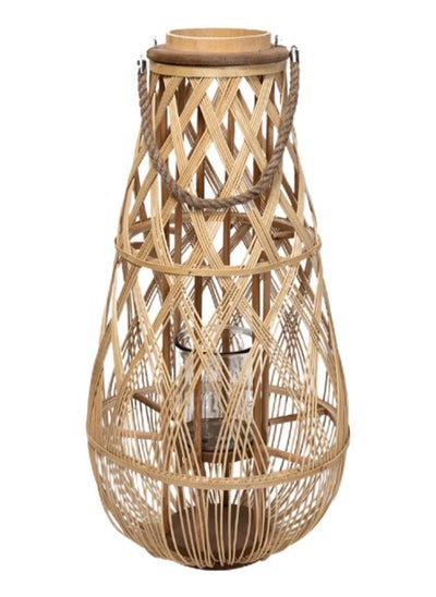 Buy Tall Bamboo Lantern, Natural - 56 cm in UAE