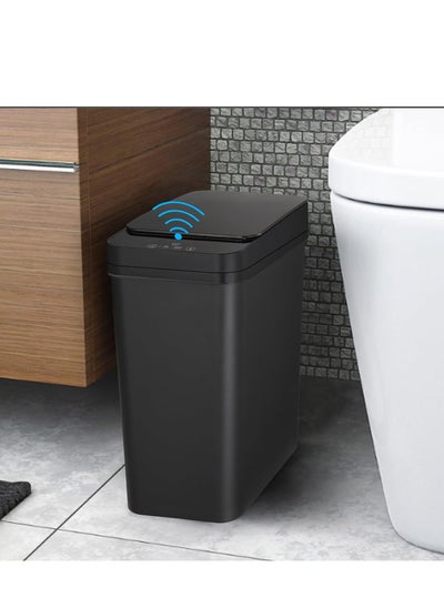 Buy Bathroom Touchless Trash Can 12L Smart Automatic Motion Sensor Can with Lid Electric Narrow Small Garbage Bin for Kitchen Office Living Room Toilet Bedroom RV in Saudi Arabia