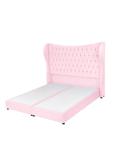 Buy Shasho | Velvet Bed Frame - Light Pink in Saudi Arabia