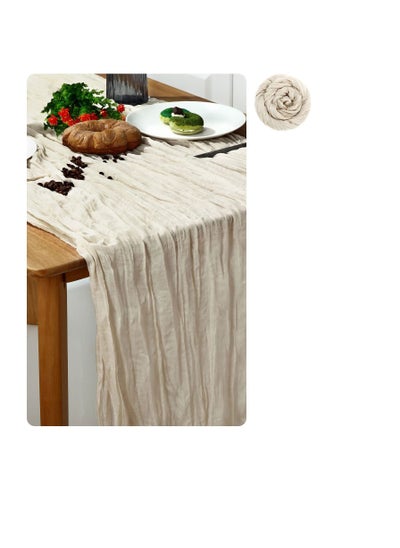 Buy Cheesecloth Table Runner 35 x 118 Inch Gauze Tablecloth Boho Wedding Decor 10 Ft Rustic Wedding Decorations Vintage Table Centerpieces for Wedding Reception Bridal Shower Birthday (1 Pack Beige) in Saudi Arabia