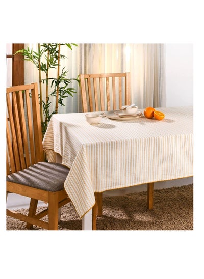 اشتري Folkulture Table Cloth or Tablecloths for Square Table 60 X 60 Inches, 100% Cotton Bohemian Table Cover for Farmhouse Tabletop or Boho Decorations, Outdoor Table Clothes for Spring or Summer, Mustard في الامارات