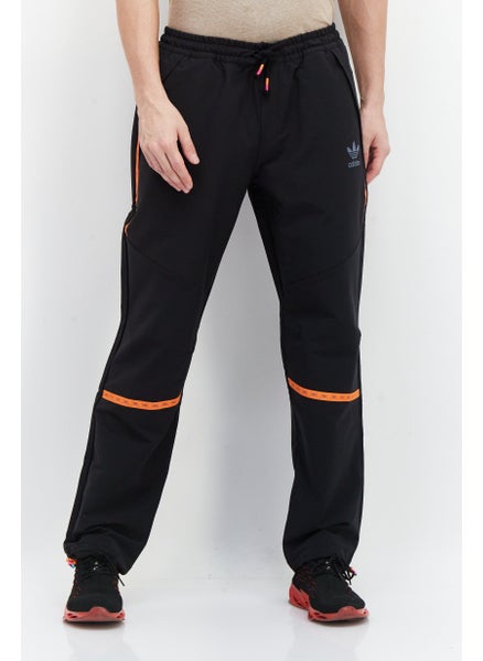 Buy Men Sport Fit Training Track Pants, Black/Orange in UAE