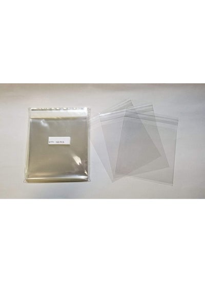 Buy 100 Pcs 6 11/16 X 6 9/16 Clear Resealable Cello/Cellophane Bags Good For 6.5X6.5 Square Card in UAE