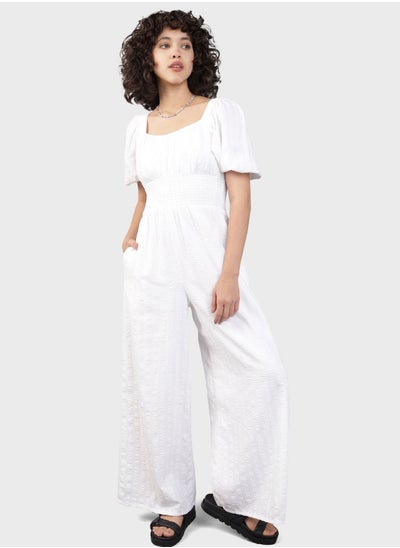 Buy Square Neck Wide-Leg Jumpsuit in Saudi Arabia