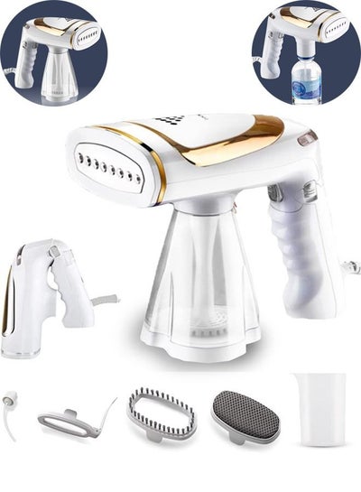 Buy Handheld Garment Steamer for Clothes 1600W Portable Foldable Fabric Steamer with 250ml Large Water Tank and Brushes Vertical Horizontal Clamping Steam 30s Fast Heat-up in Saudi Arabia