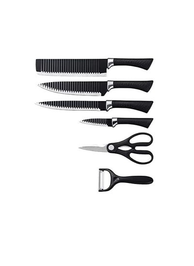 Buy 6-piece kitchen knife set with stainless steel scissors and peeler in Egypt