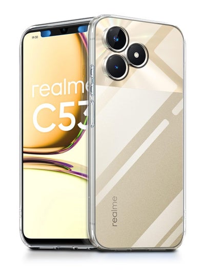 Buy Crystal Clear Transparent Back Case Cover for Realme C53/Realme C51 Camera Protection Shockproof TPU Silicone Back Cover Case Transparent in Egypt