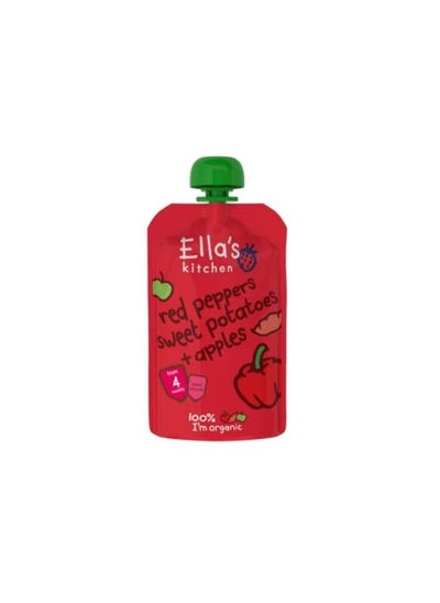 Buy Ella's Kitchen Red Peppers Sweet Potatoes And Apples Puree 120g in UAE