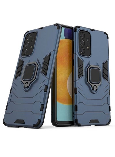 Buy Samsung Galaxy A73 5G Case Cover with Protector Heavy Duty Dual Layer Military Grade Shockproof Protective Cover with Magnetic Ring Kickstand in UAE