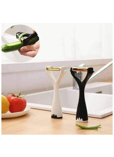 Buy MultiColor- Peeler - Vegetable Peeler for Kitchen with Stainless Steel Blade, High-Quality Plastic Y-Shape Rotating Peeler with Comfortable Non-Slip Handle, Household Potato and Fruit Peeler in Egypt