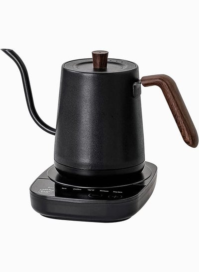اشتري Electric Gooseneck Kettle 304 Stainless Steel Coffee and Tea Pot 800ml 1000W ZK-KH102 Black في السعودية
